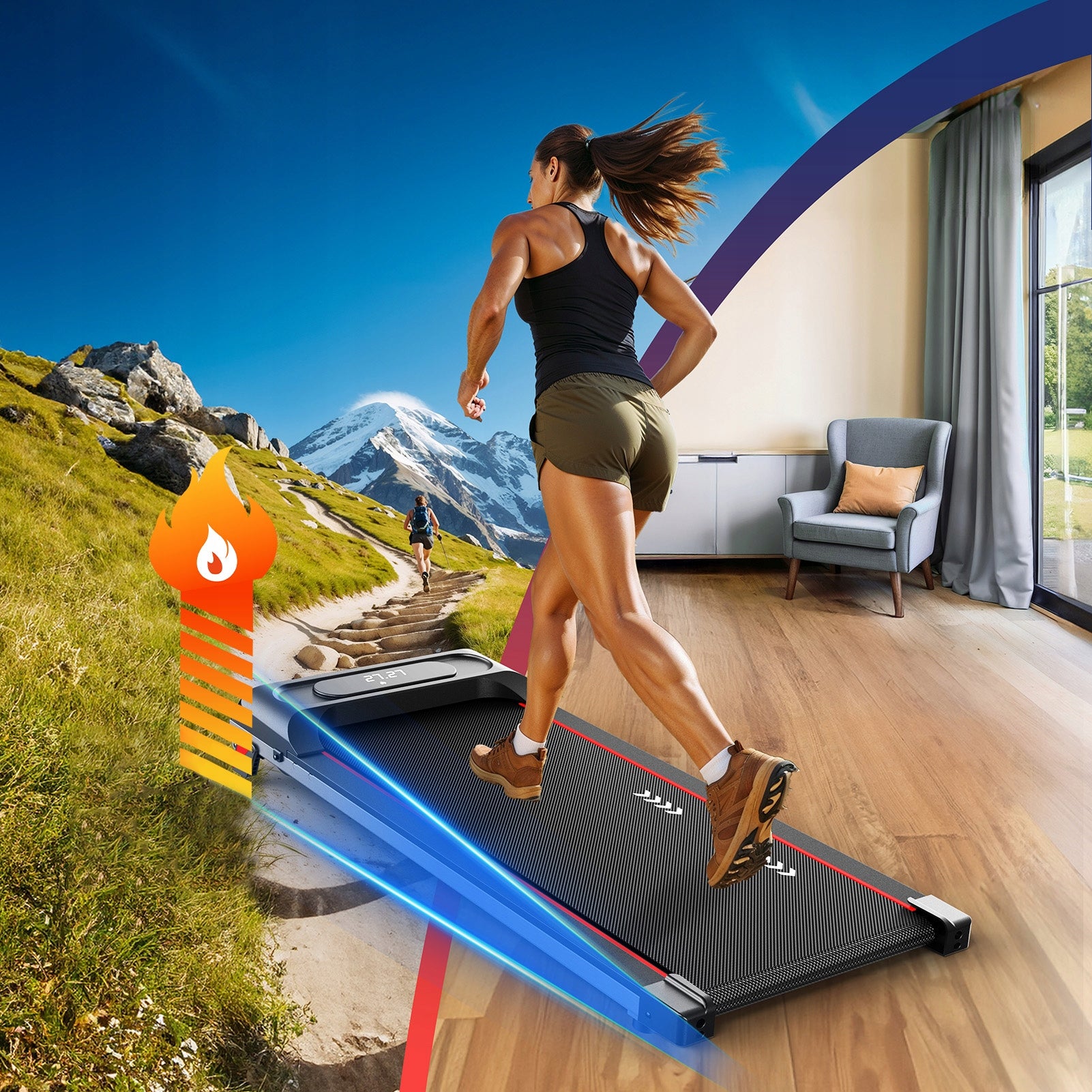 JUICEASE P100 Electric Walking Treadmill with LED up to 6km/h / 100 kg Manufacturer code JUICEASE P100