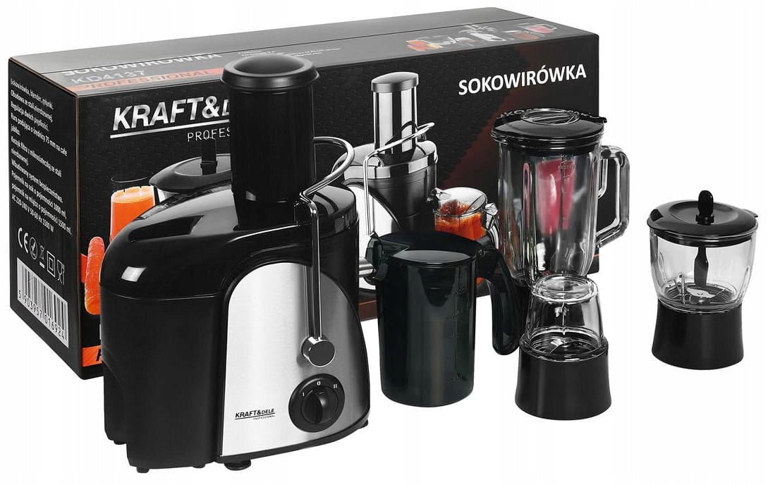 JUICER + BLENDER + GRINDER 1500W 2 SPEEDS + ACCESSORIES KD4137 Manufacturer code KD4137