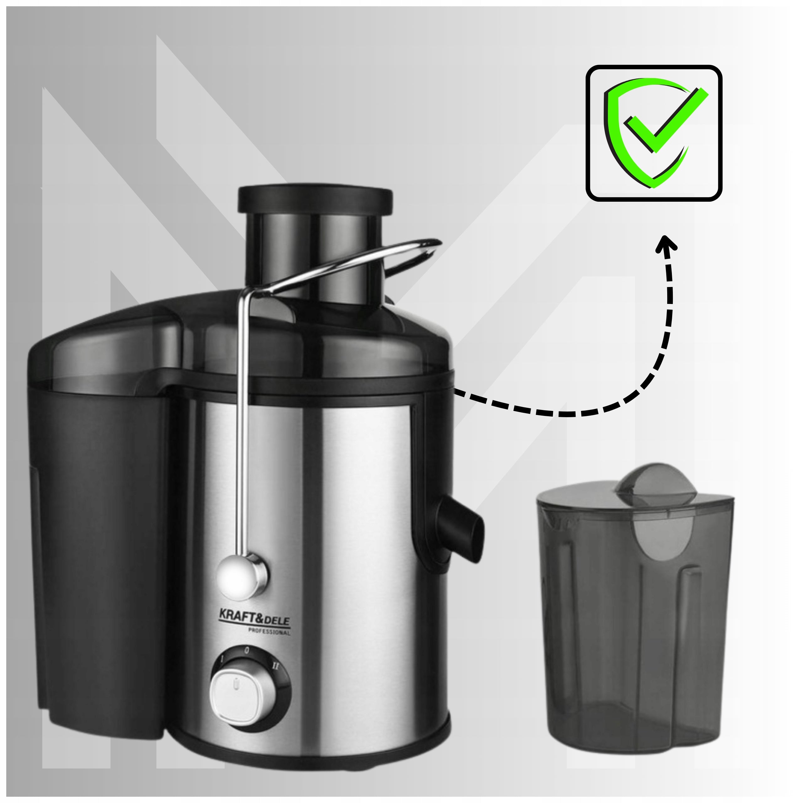 JUICER FOR VEGETABLES AND FRUITS HIGH SPEED ELECTRIC 1600W Manufacturer code WYCISKARKA DO OWOCÓW I WARZYW SOKOWIRÓWKA