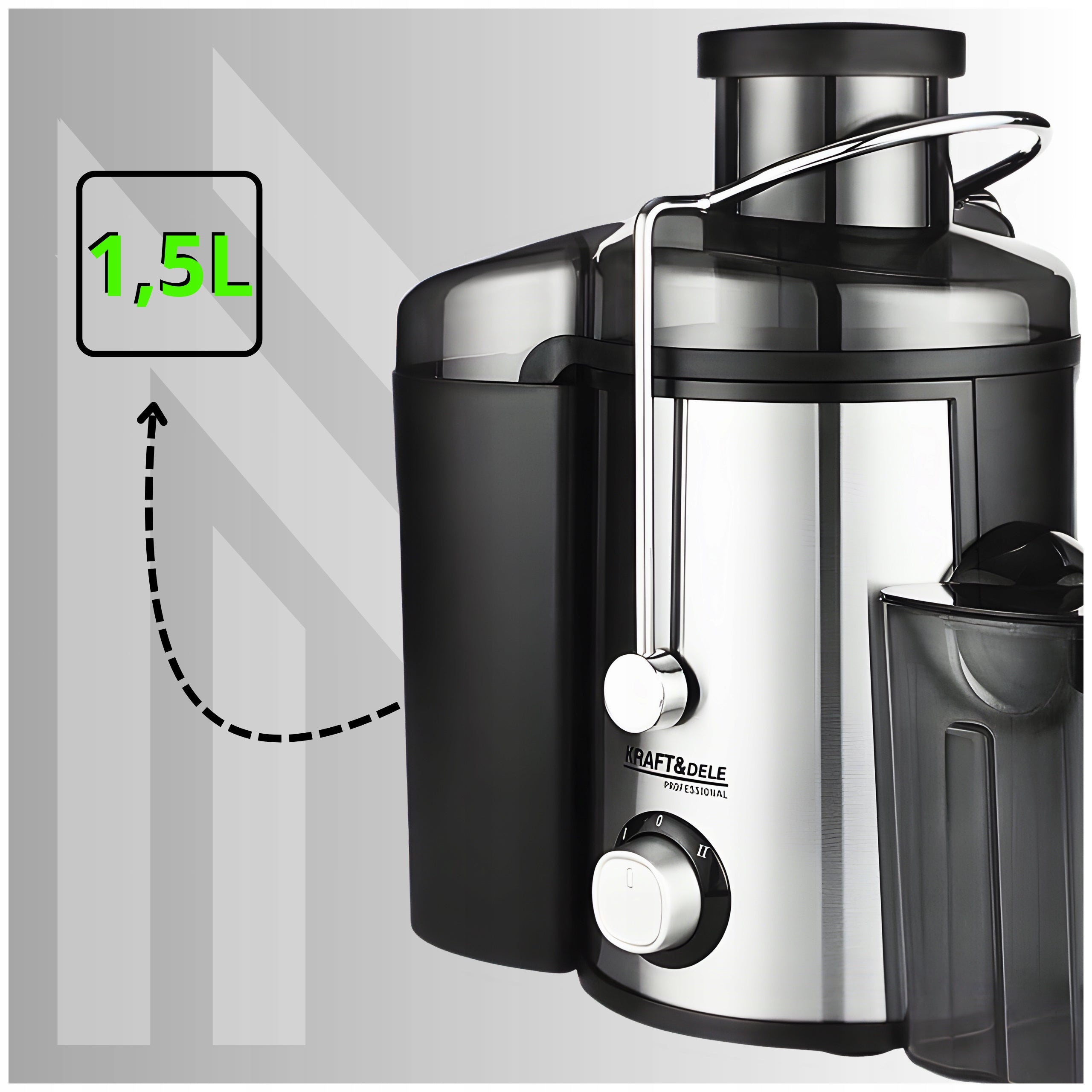 JUICER FOR VEGETABLES AND FRUITS HIGH SPEED ELECTRIC 1600W Packaging status original