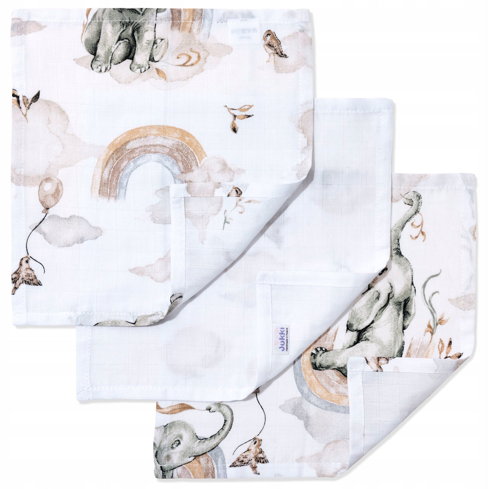 JUKKI 3PACK MUSLIN DIAPER 30 x 30 cm DIAPER SET 3 pcs.