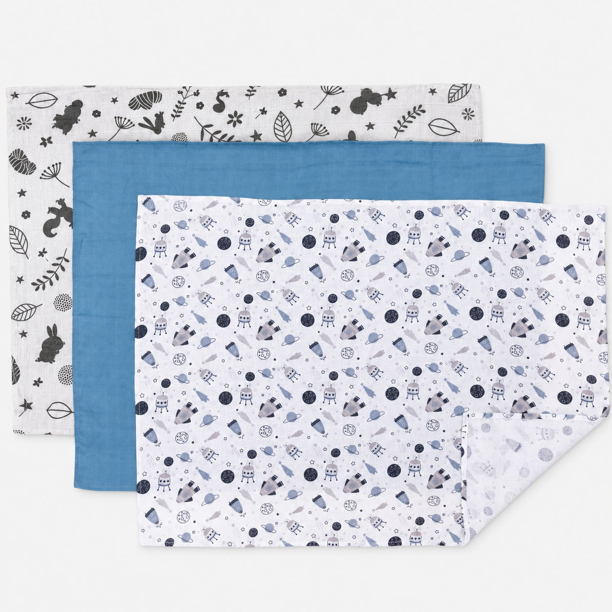 JUKKI 3PACK MUSLIN DIAPER 60 x 80 cm DIAPER SET 3 pcs. Manufacturer code 5904506838172