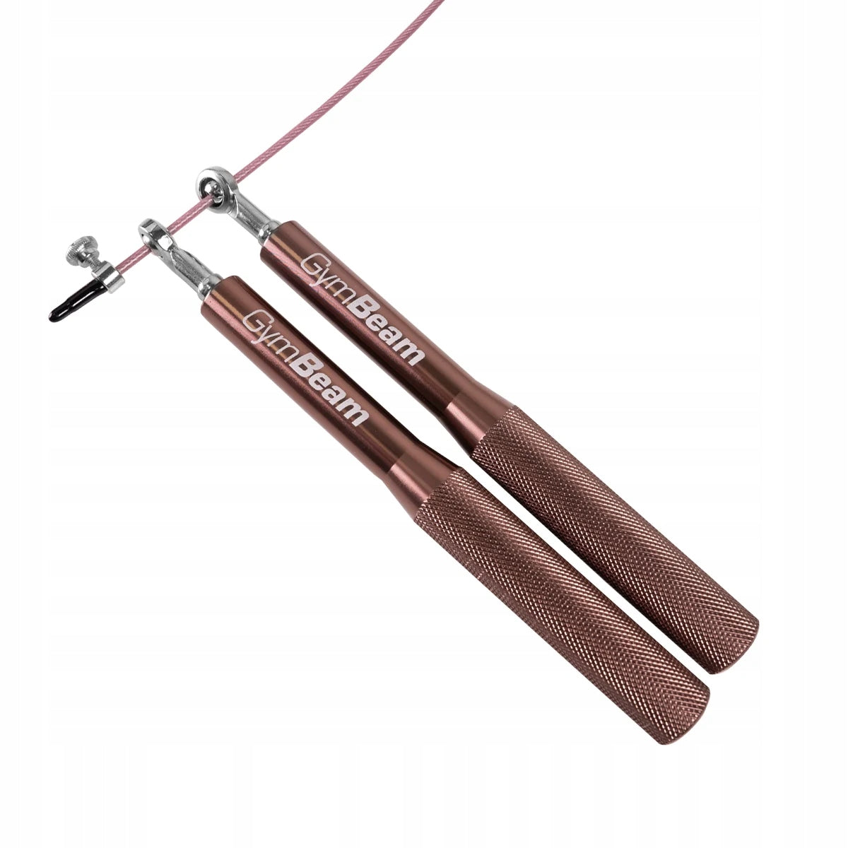 JUMP ROPE ALUMINUM ADJUSTABLE METAL TRAINING GymBeam 300 cm ROSE GOLD Color pink