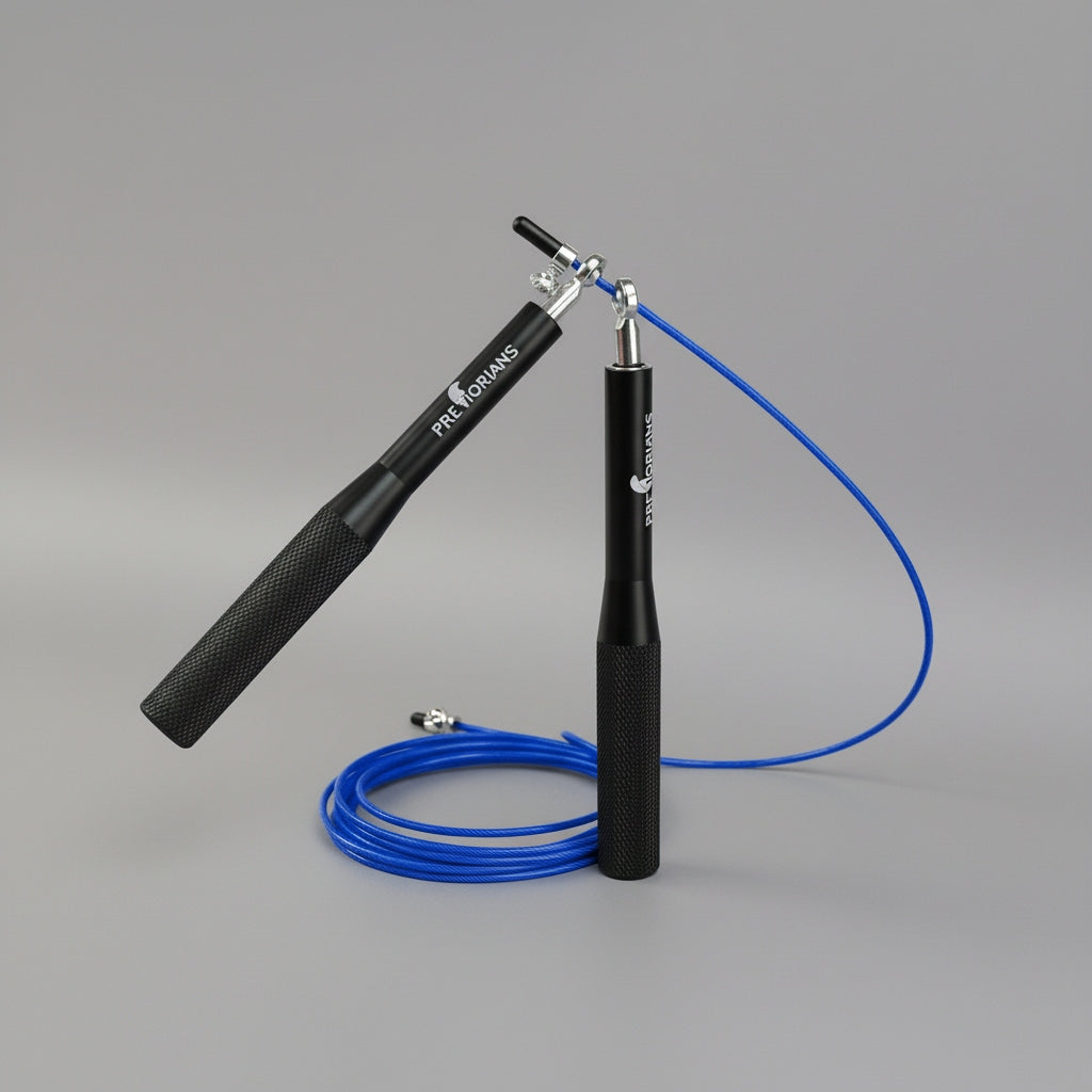 JUMP ROPE ALUMINUM BOXING ROPE WITH BEARINGS STEEL ROPE ADJUSTABLE FITNESS Color blue