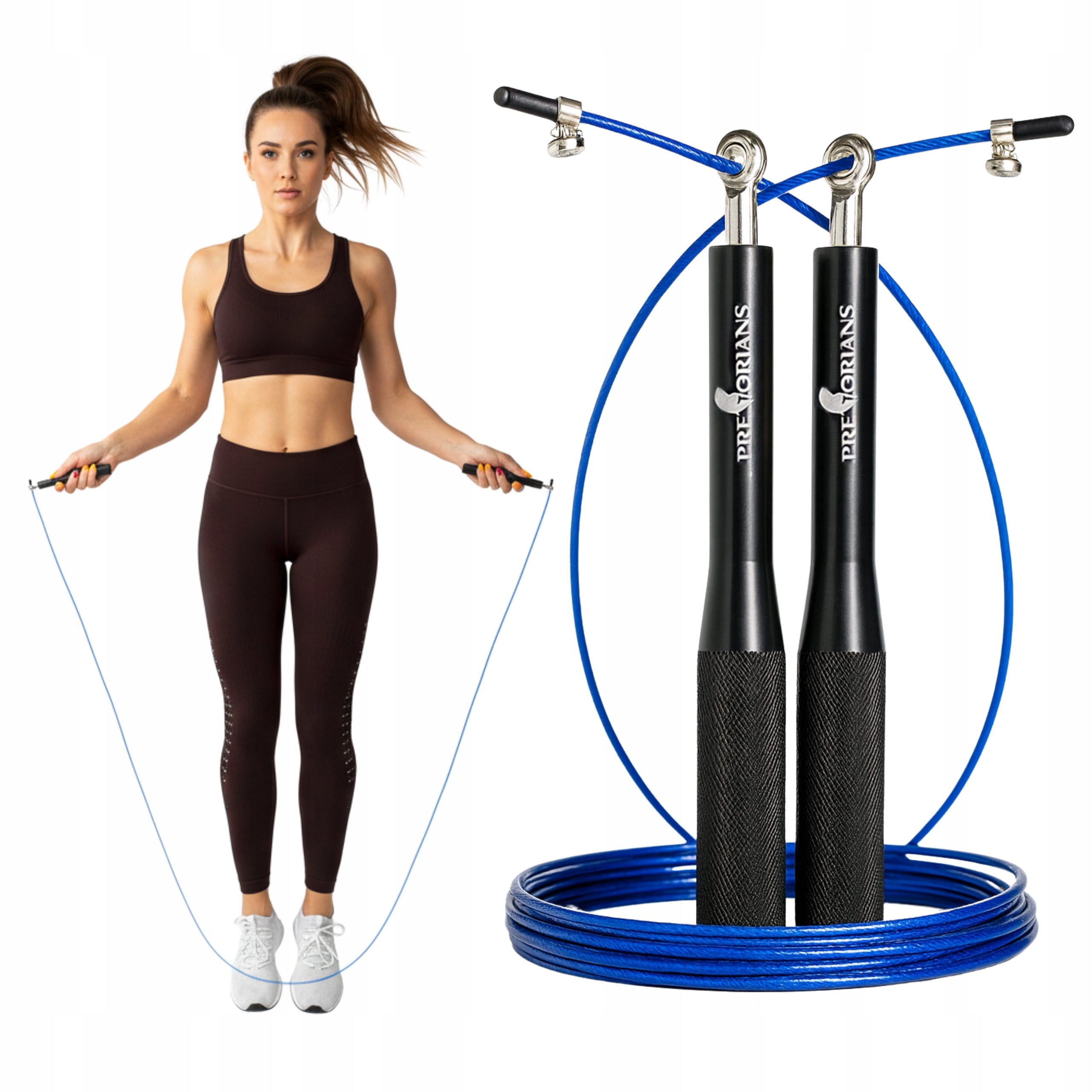 JUMP ROPE ALUMINUM BOXING ROPE WITH BEARINGS STEEL ROPE ADJUSTABLE FITNESS