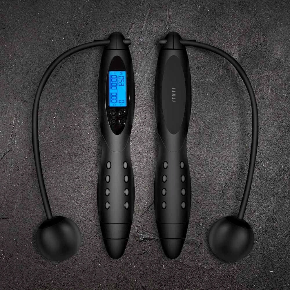 JUMP ROPE FOR TRAINING WIRELESS SHORT IDEAL FOR EXERCISING AT HOME Color black