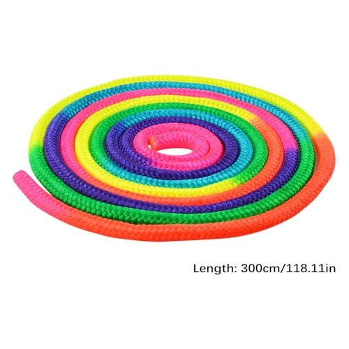 JUMP ROPE RHYTHMIC GYMNASTICS ARTISTIC RAINBOW NYLON FOR CHILDREN 3 Rope length 1 cm