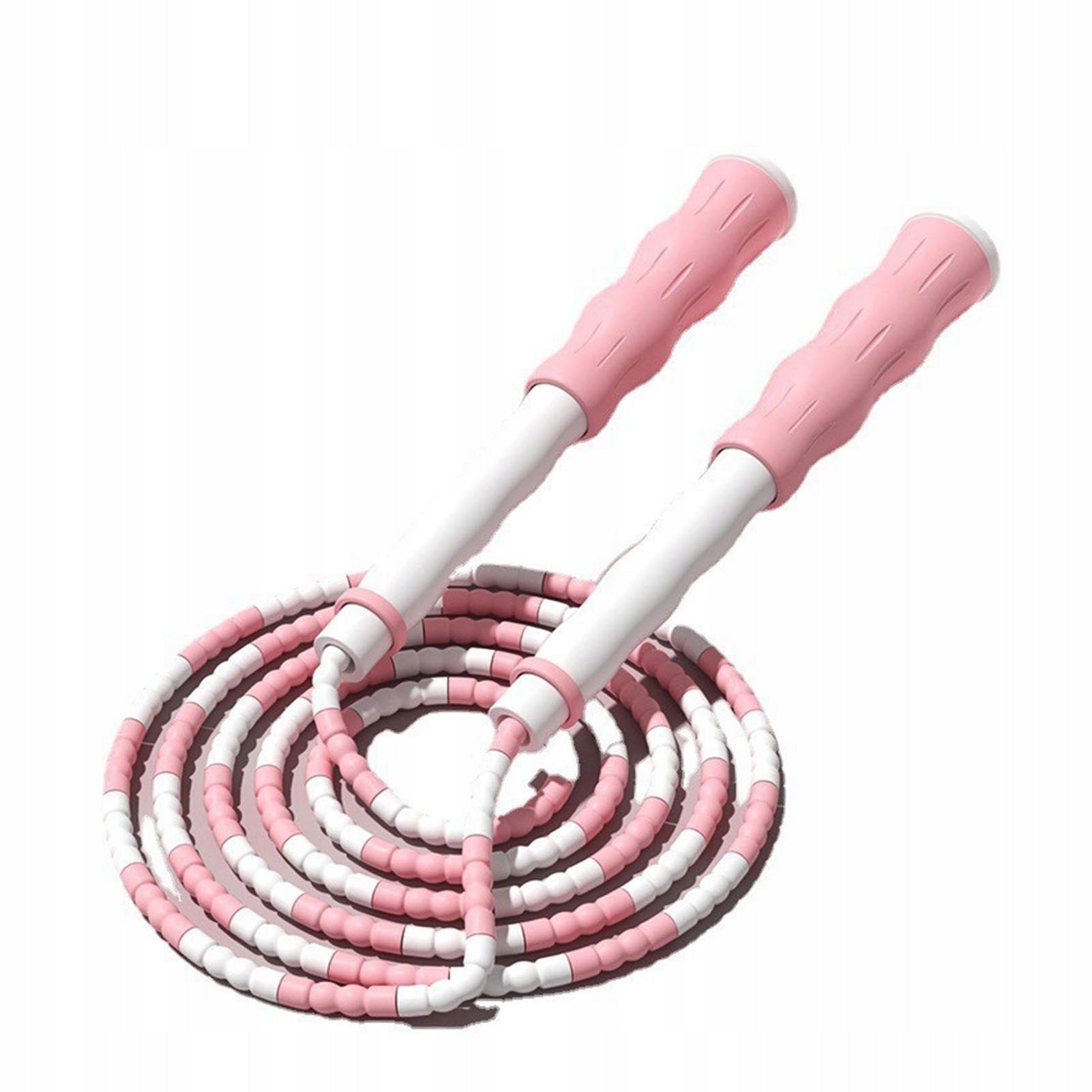 JUMP ROPE SOFT SEGMENTED BEADS ADJUSTABLE PINK