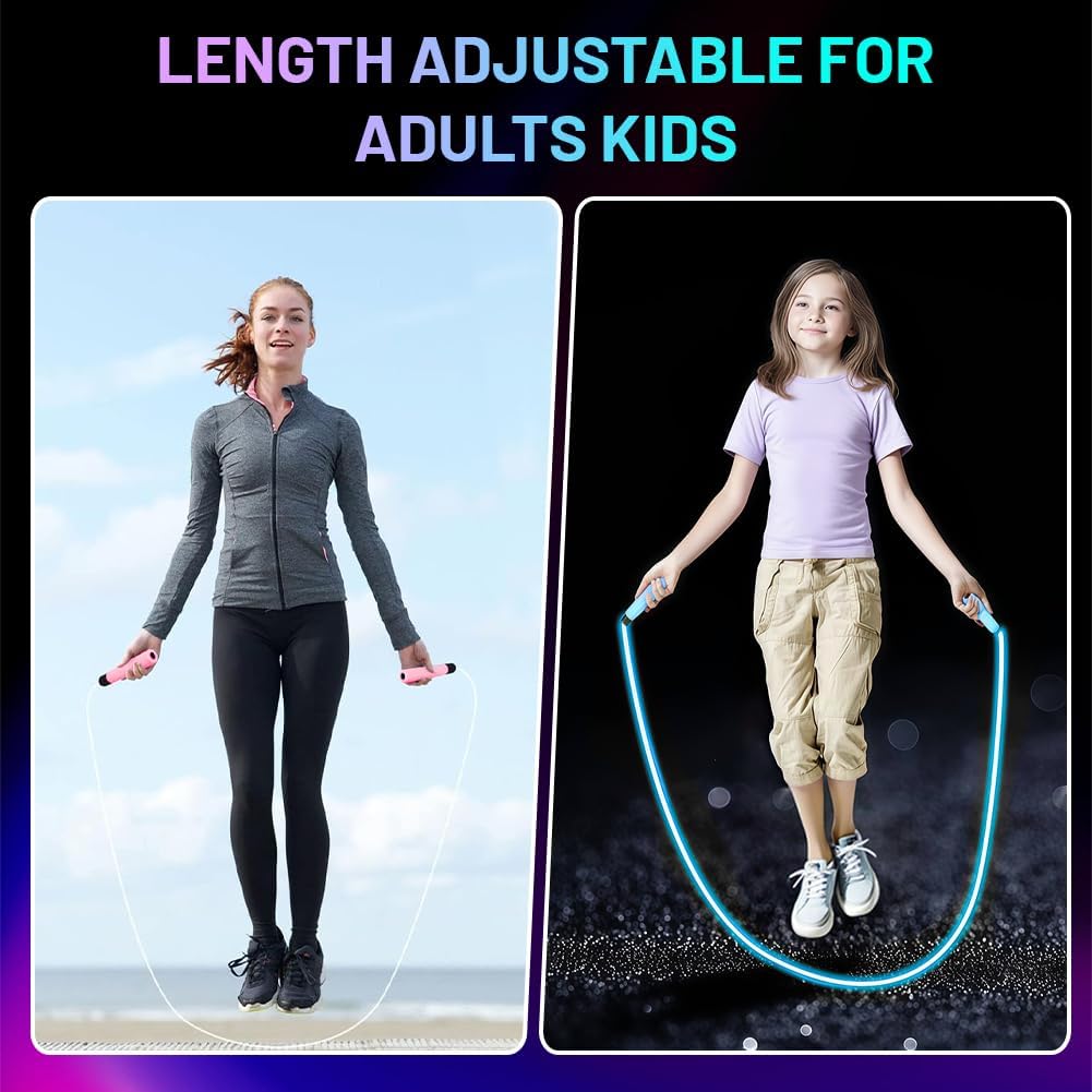 JUMP ROPE SPEED ROPE LED ADJUSTABLE 280 CM FITNESS TRAINING Packaging status original