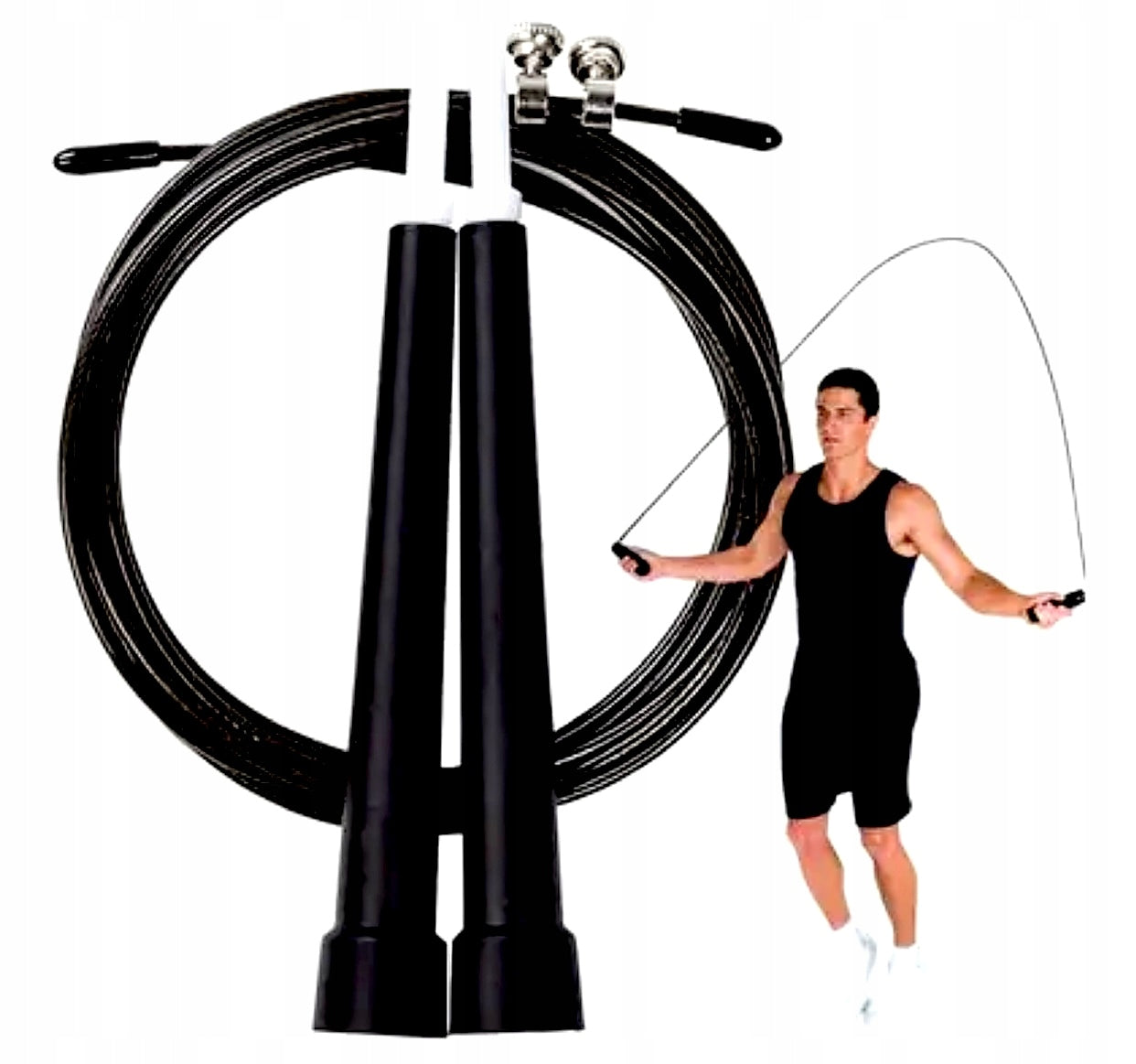 JUMP ROPE SPORTS BOXING CROSSFIT BEARINGS WITH BEARING BEARINGS BLACK