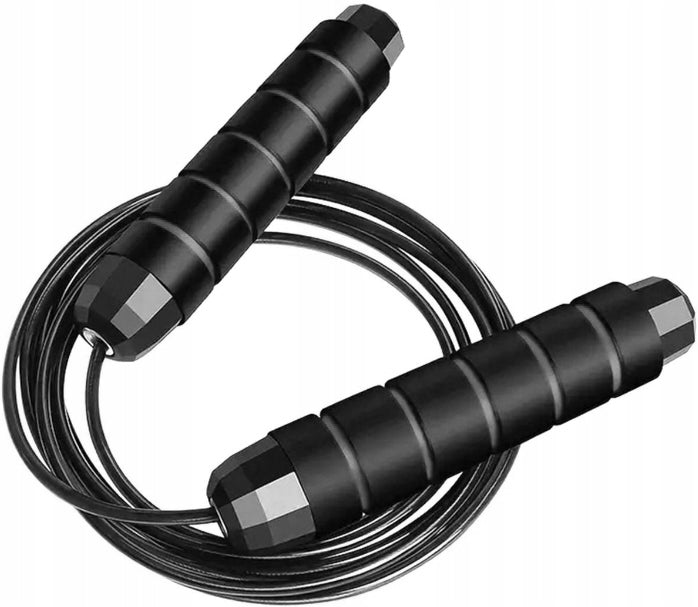 JUMP ROPE WITH BEARINGS BOXING FITNESS CROSSFIT FOR EXERCISE 2,8 M ADJUSTABLE Color black