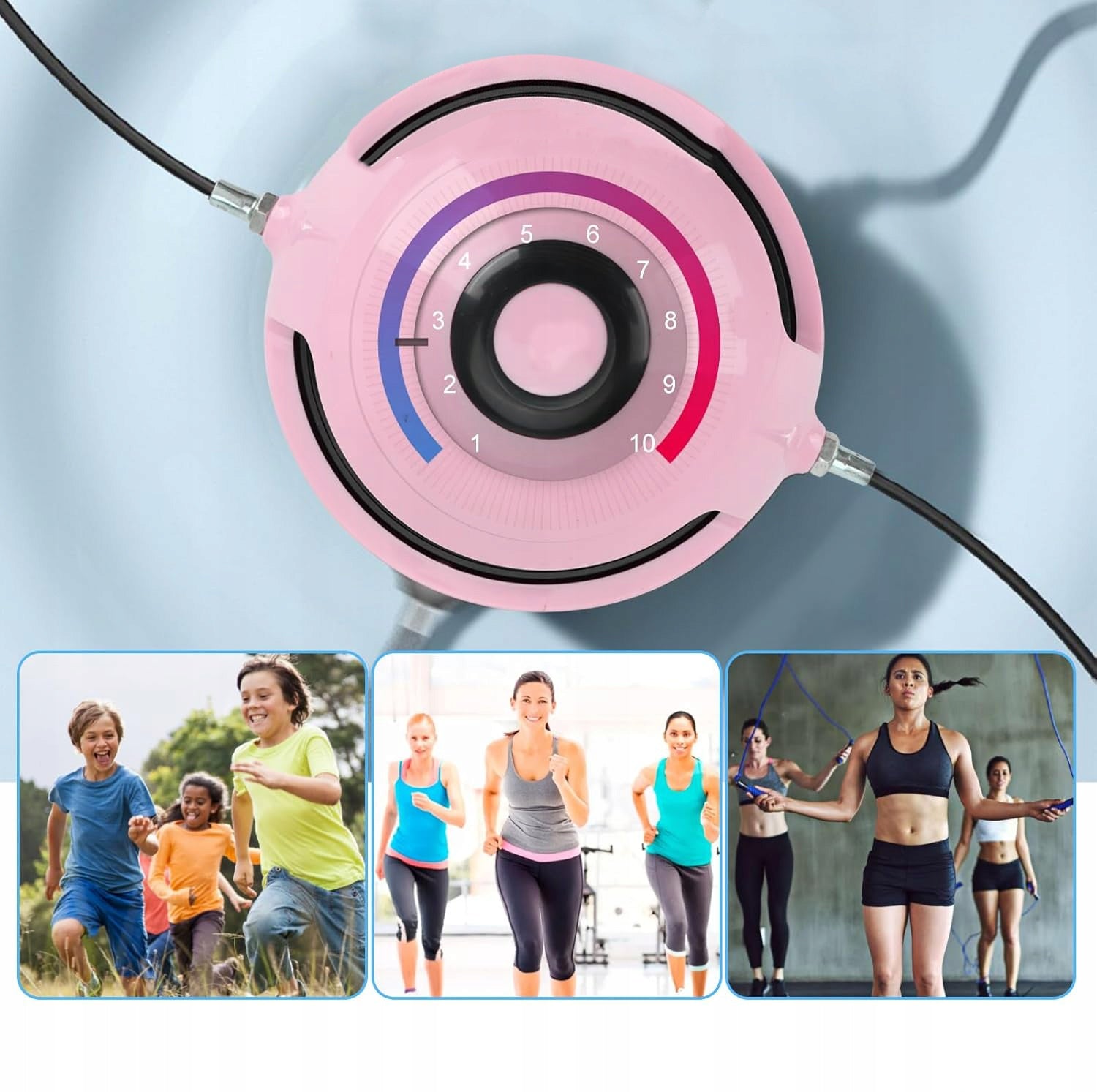 JUMP ROPE WITH BLUETOOTH MUSIC AND DISPLAY 10 LEVELS 1200MAH 3.7V Additional features jump counter