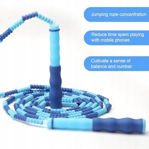JUMP ROPE WITH FITNESS BEADS WITHOUT TANGLING ADJUSTABLE FOR CHILDREN 2 PCS. Model B0F1TJWS2N