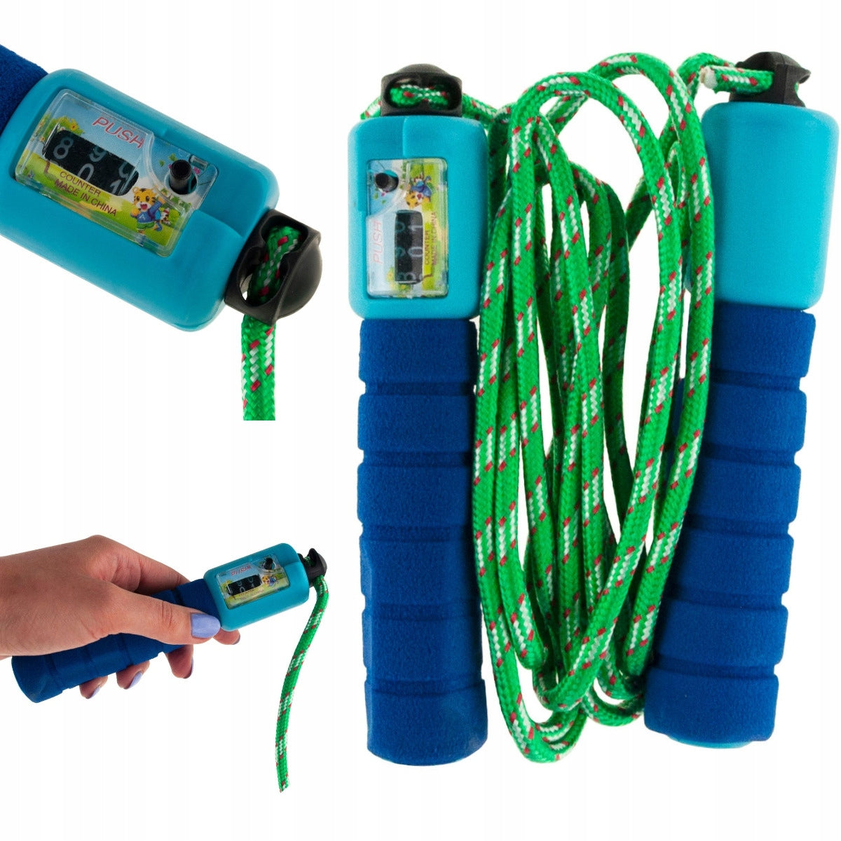 JUMP ROPE WITH JUMP COUNTER 250CM ADJUSTABLE STRING FITNESS CROSSFIT