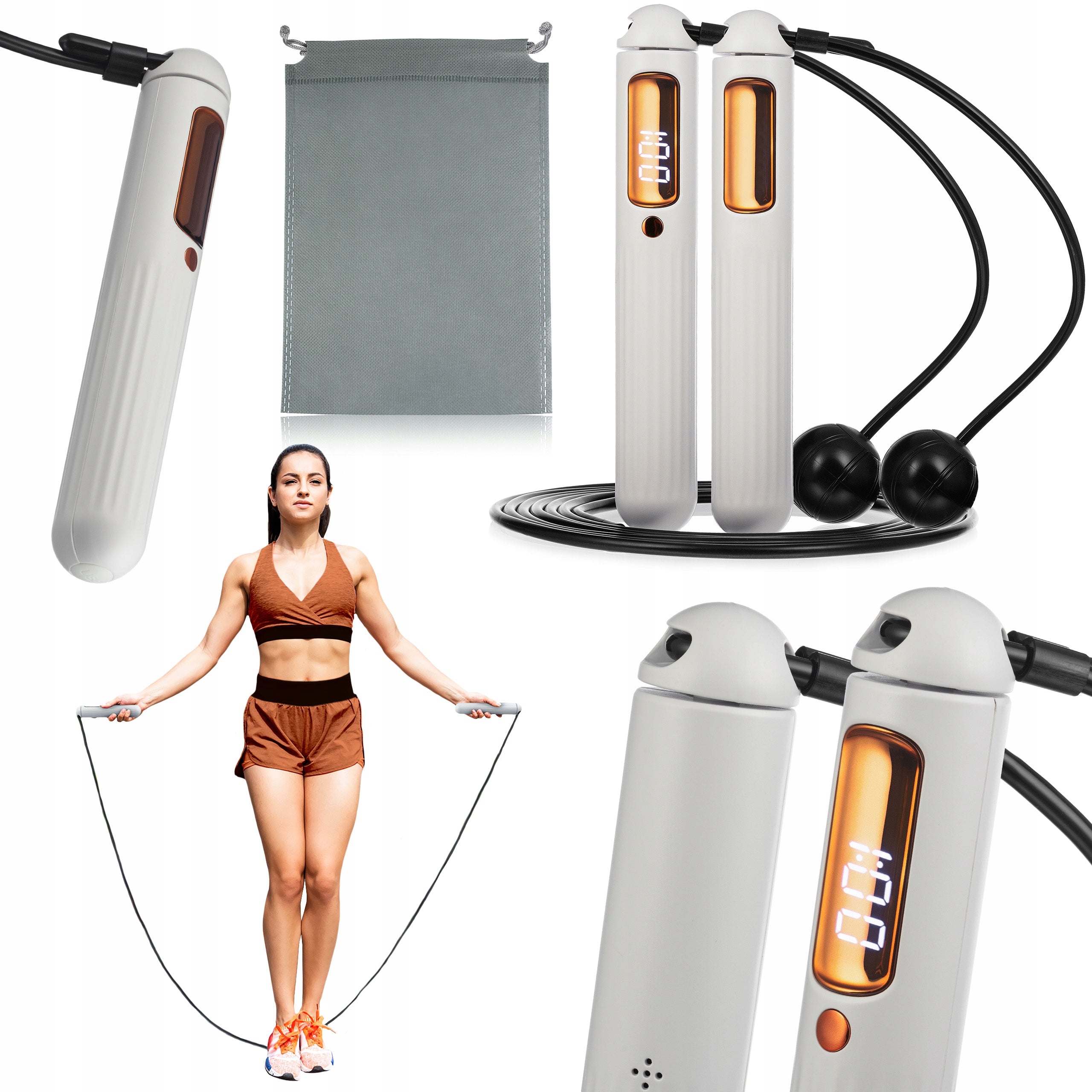 JUMP ROPE WITH LOAD COUNTER PROFESSIONAL WIRELESS 2IN1 BT GYMTEK