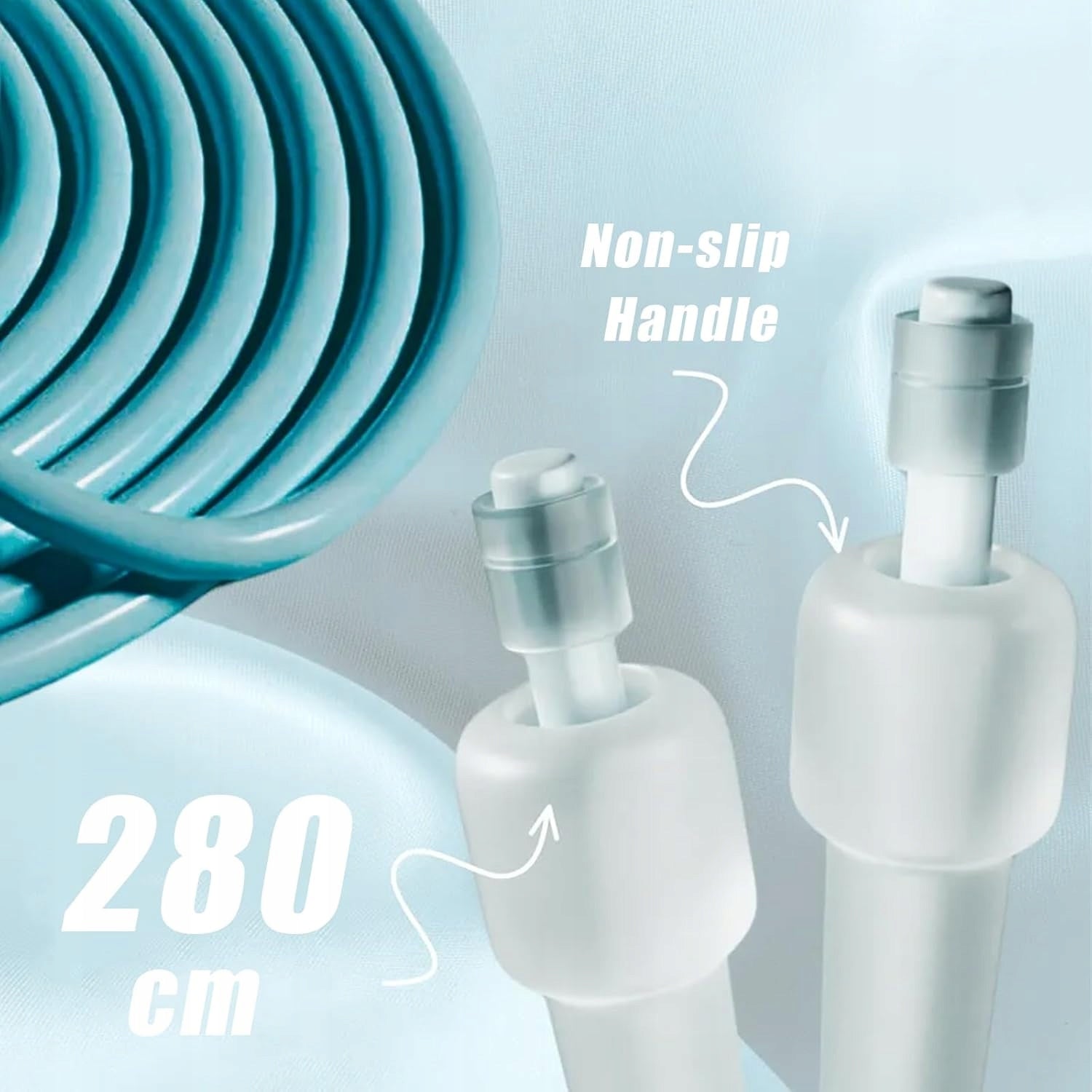 JUMP ROPES TRAINING 2 PIECES ADJUSTABLE 2,8M FITNESS Rope length 1 cm