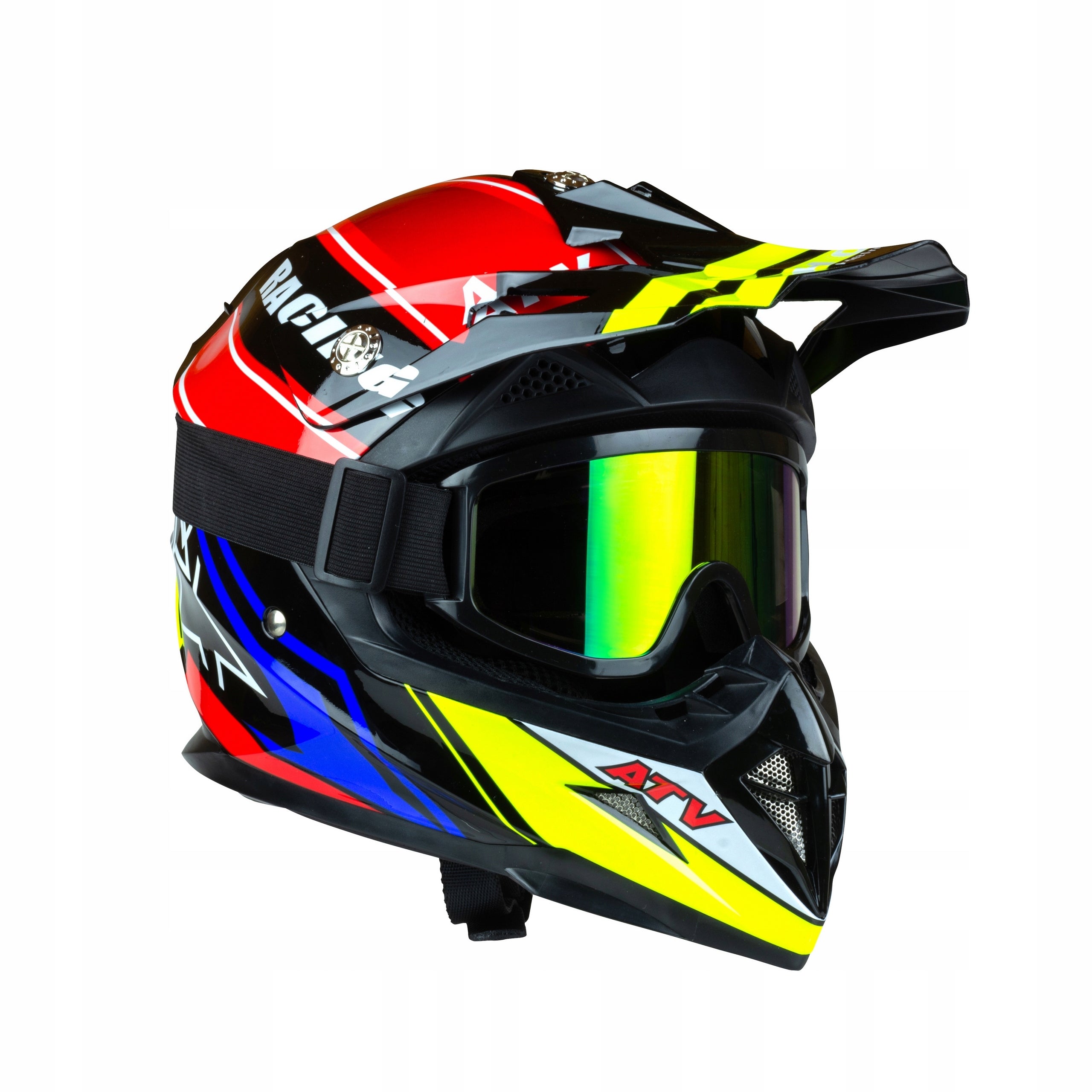 JUNIOR AV HORN KIDS HELMET QUAD CROSS GOGGLES