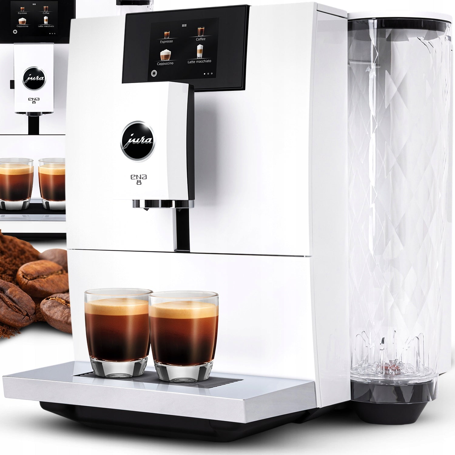 JURA AUTOMATIC PRESSURE COFFEE MACHINE ENA8 1450W 15BAR 15 SPECIALTIES