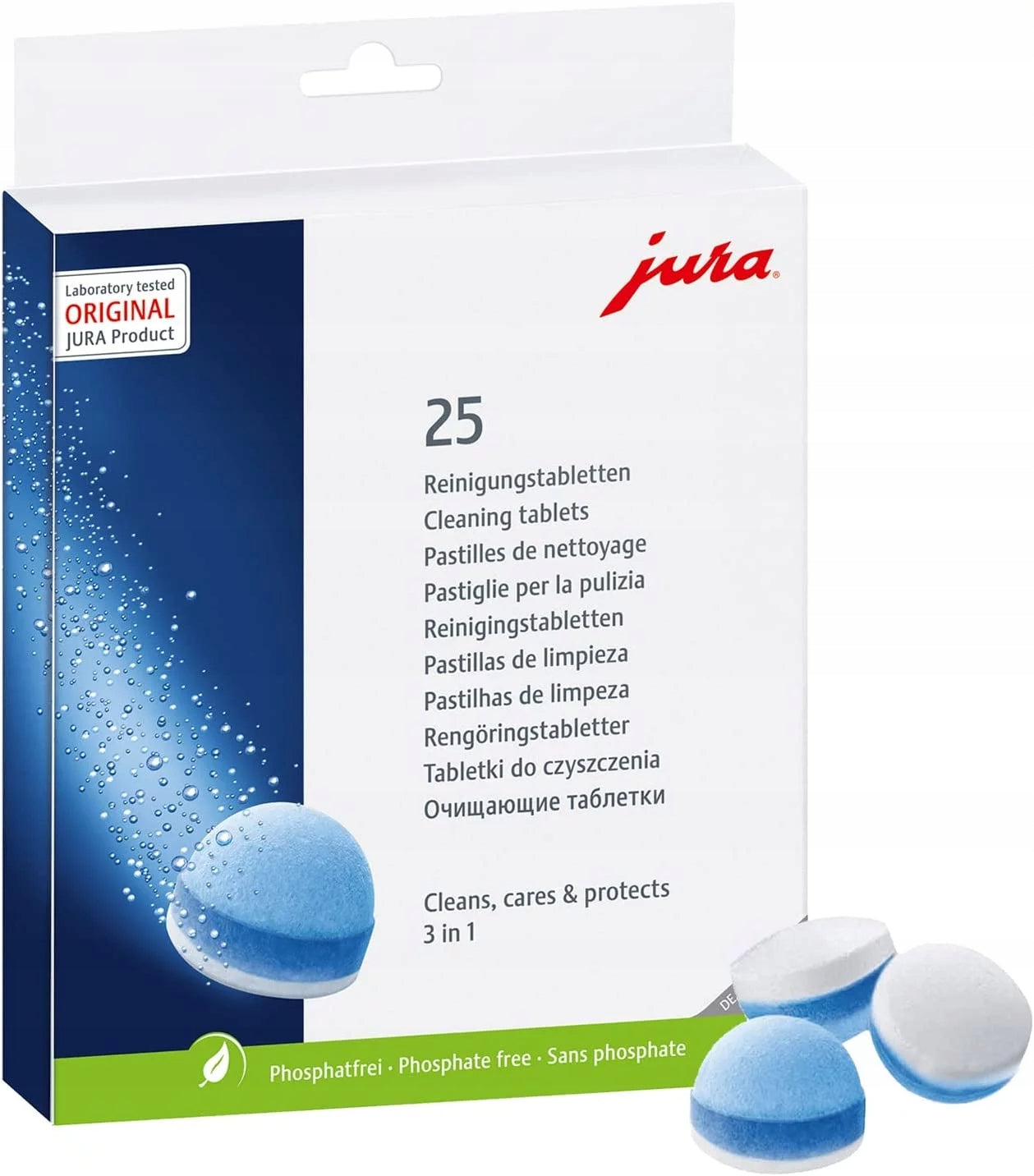 JURA Cleaning tablets coffee machine 25pcs 3-phase ORIGINAL Manufacturer code 62535