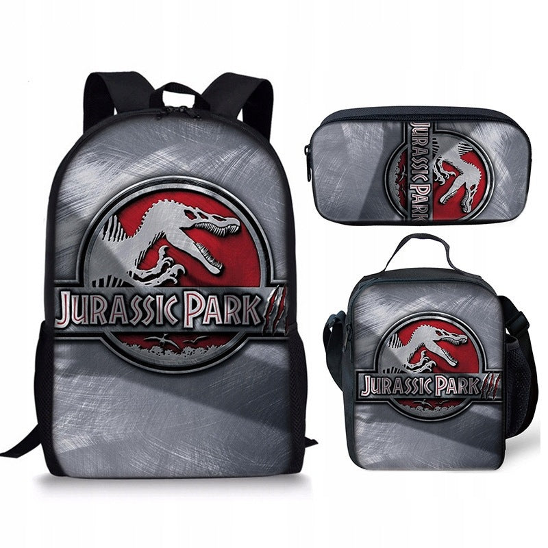 JURASSIC PARK WORLD SCHOOL BACKPACK SET A4 PENCIL CASE BAG high quality Manufacturer code drey6tryhdfrg