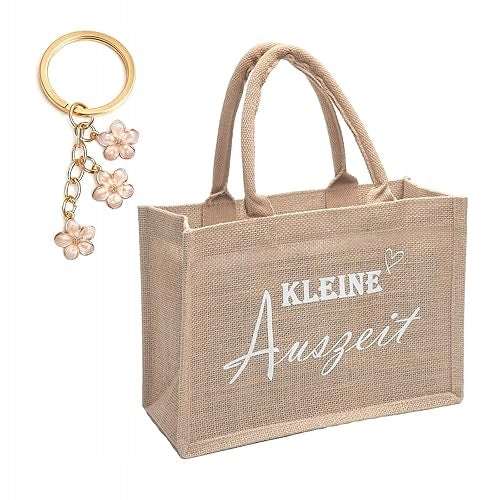 JUTE BAG SMALL GIFT FOR WOMAN KEY CHAIN ECO-FRIENDLY