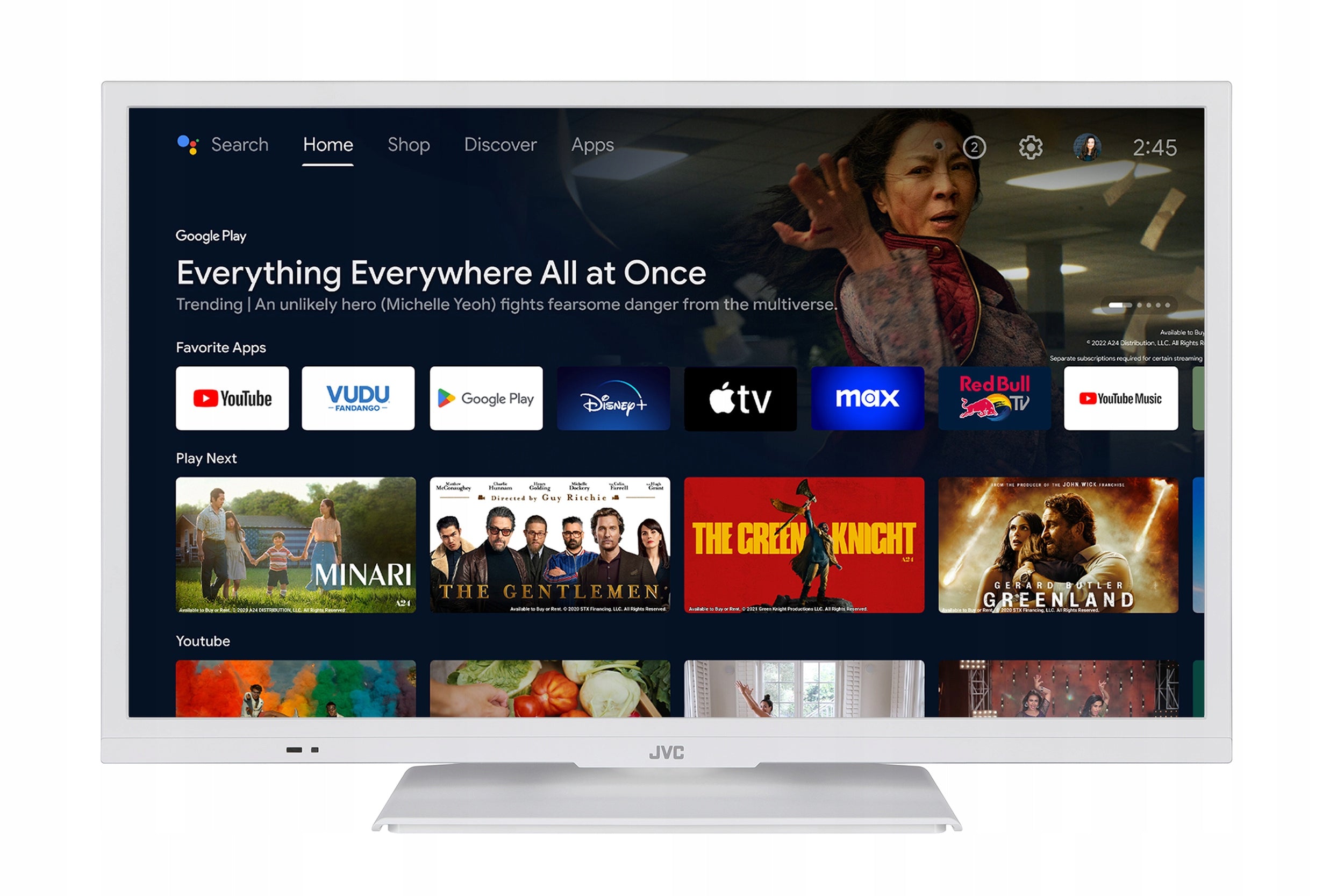 JVC LT-24VAHM33W White 24" TV for 12V / 230V ANDROID TV Packaging status original