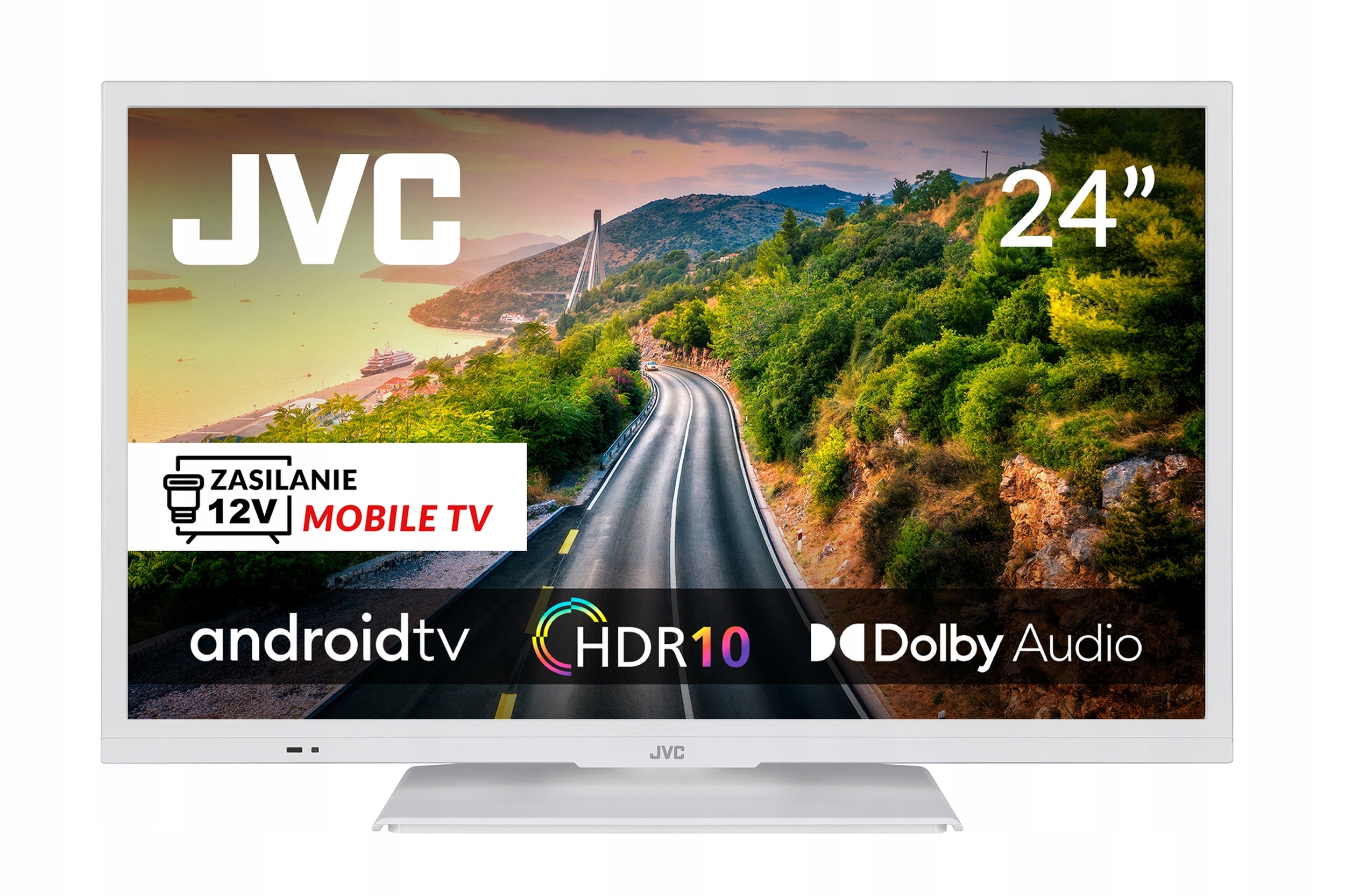 JVC LT-24VAHM33W White 24" TV for 12V / 230V ANDROID TV