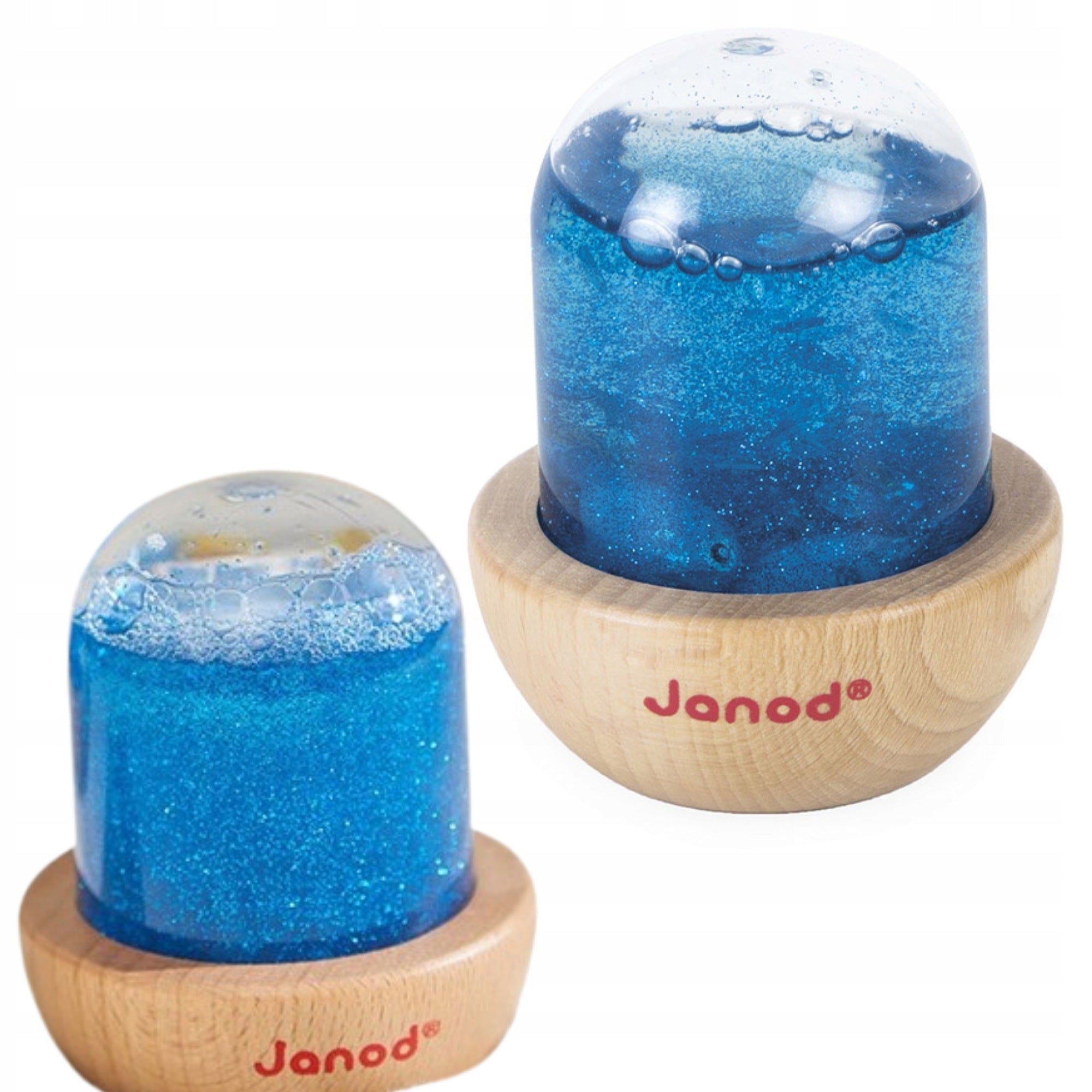 Janod Sensory Snowball Shiny with Glitter Blue 12 m+