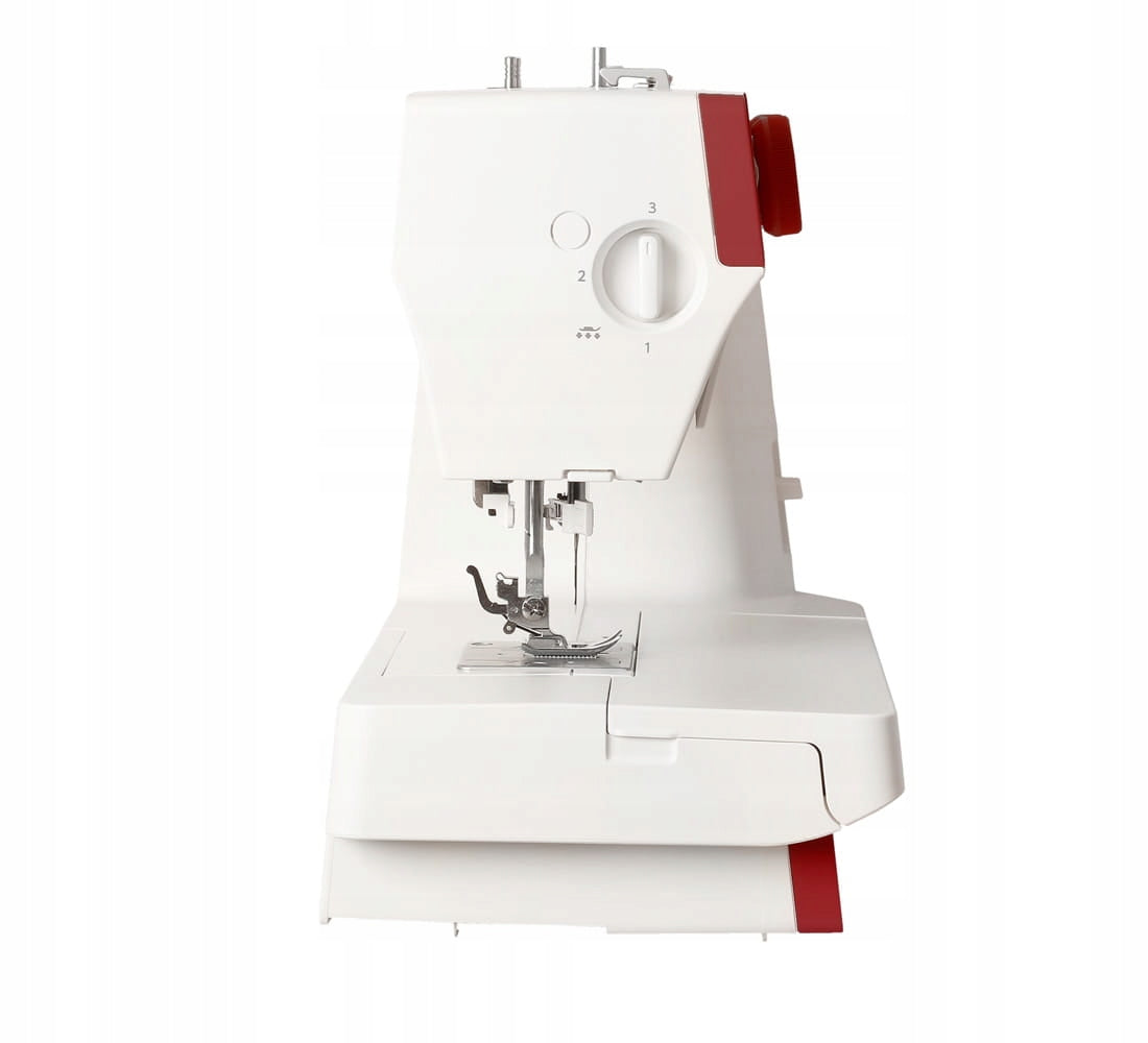 Janome 1522 RD red home sewing machine 25 stitches Dominant color white