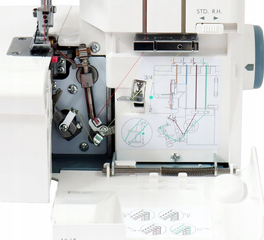 Janome 744D overlock 4 thread with mere - rolling + sewing courses Hook rotating