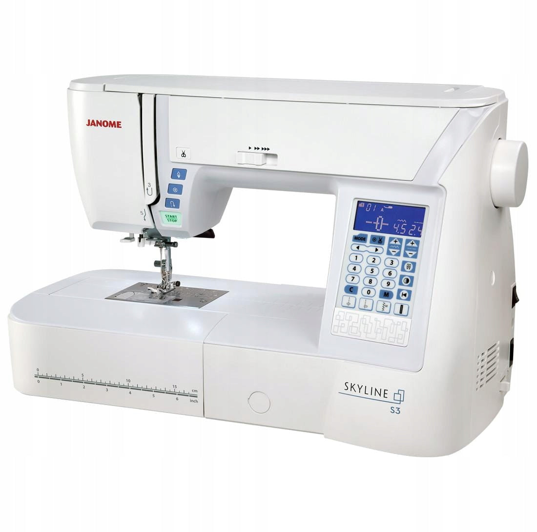 Janome Skyline S3 computer sewing machine XL 388 stitches Brand Janome