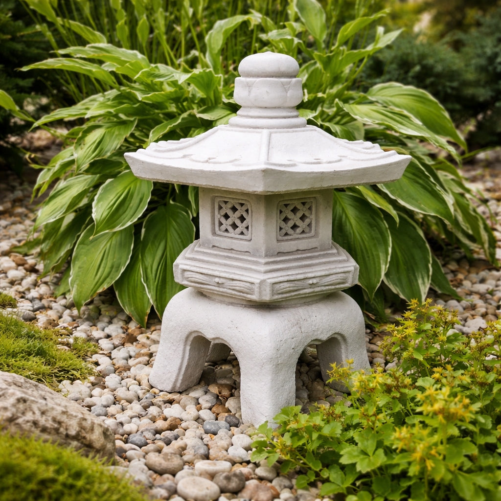 Japanese garden pagoda lamp "Kiyomizu-dera concrete ornament - oriental Packaging status original