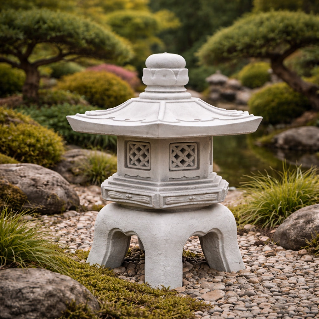 Japanese garden pagoda lamp "Kiyomizu-dera concrete ornament - oriental