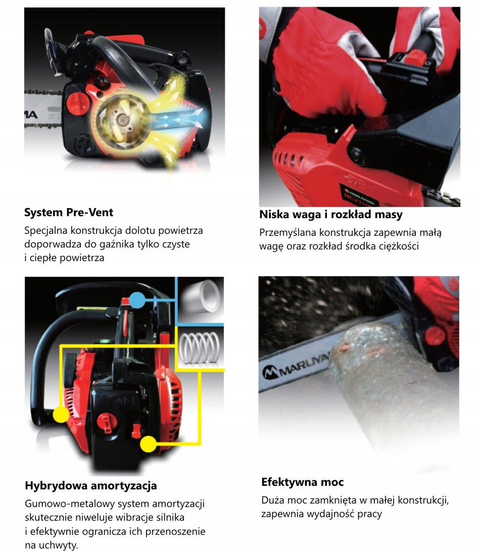 Japanese petrol chainsaw Maruyama MCV3101S 2,0HP +2 chains and oil 1L Guide manufacturer Maruyama