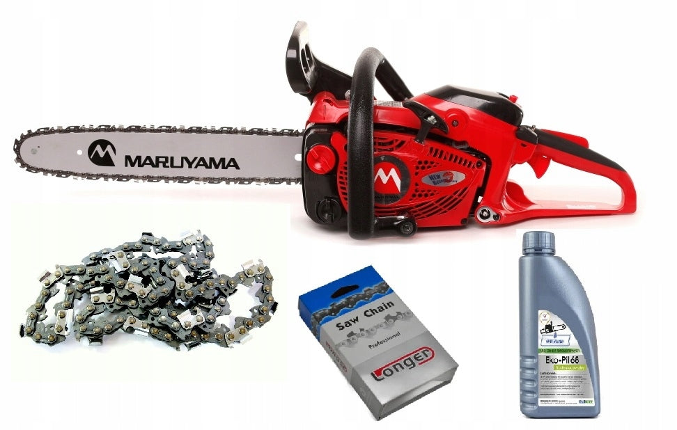 Japanese petrol chainsaw Maruyama MCV3101S 2,0HP +2 chains and oil 1L