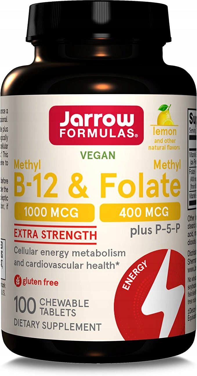 Jarrow Formulas Methyl B-12 & Methyl Folate 100 tablets