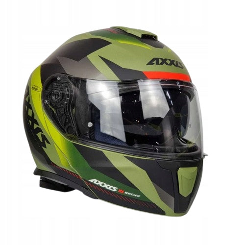 Jaw helmet AXXIS GECKO SHIELD F6 MATT GREEN – green, modular