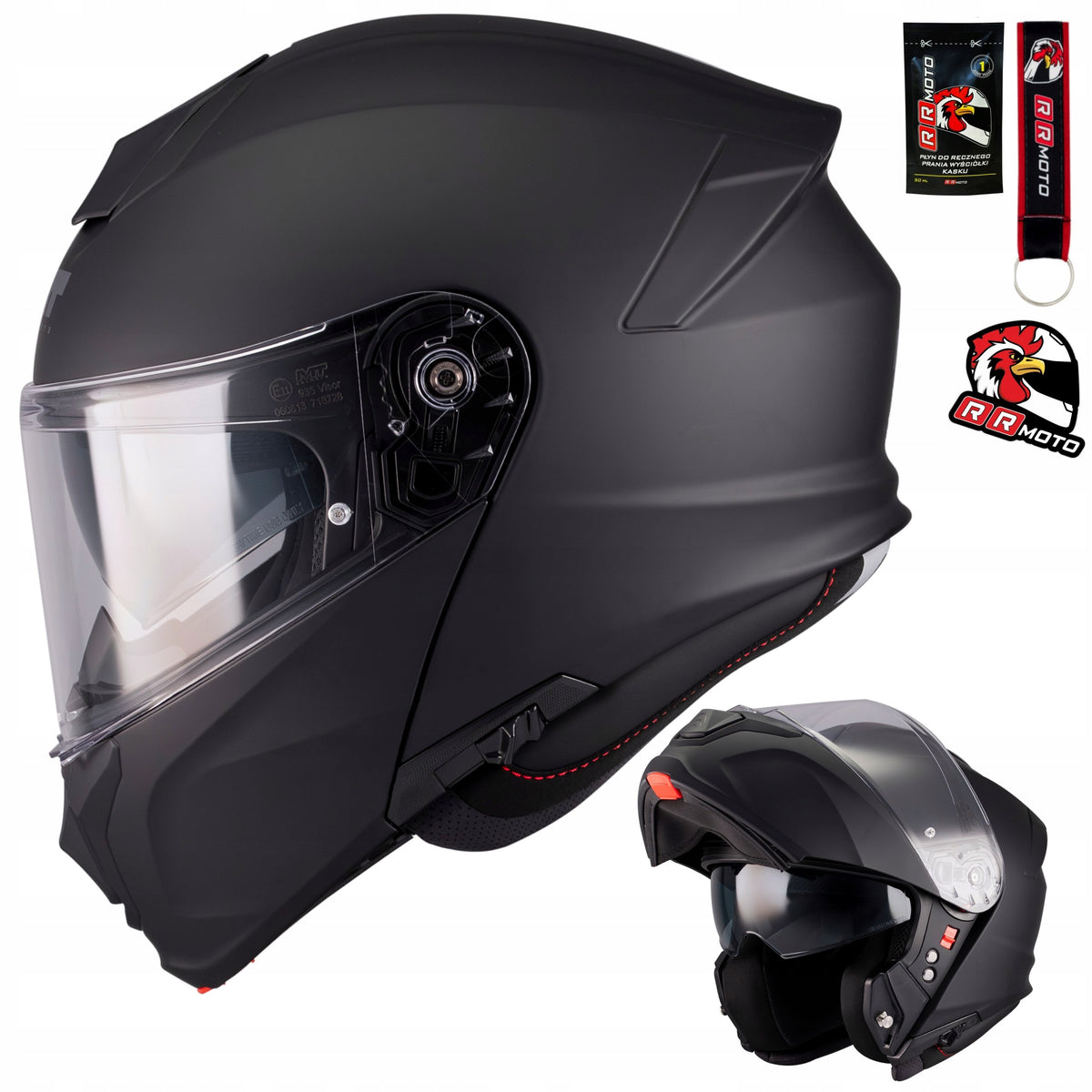 Jaw helmet with Blend MT GENESIS R SV PURE black mat ECE 22.06 FREEBIES