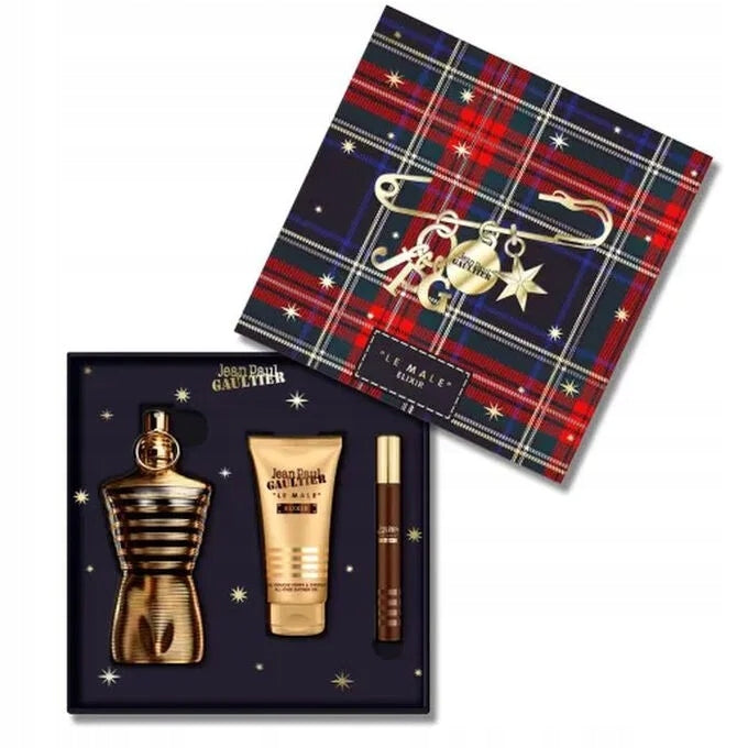 Jean Paul Gaultter Le Male Elixir 125+10ml Perfume+Shower Gel Set