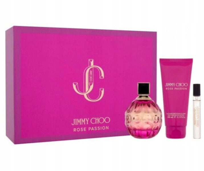 Jimmy Choo Rose Passion EDP 100 ml + EDP 7,5ml + lotion 100 ml Set Packaging status original