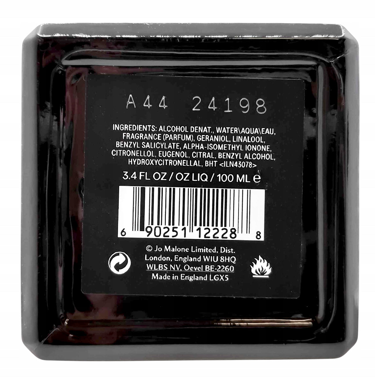 Jo Malone Velvet Rose & Oud Cologne Intense 100ml Manufacturer code 24198
