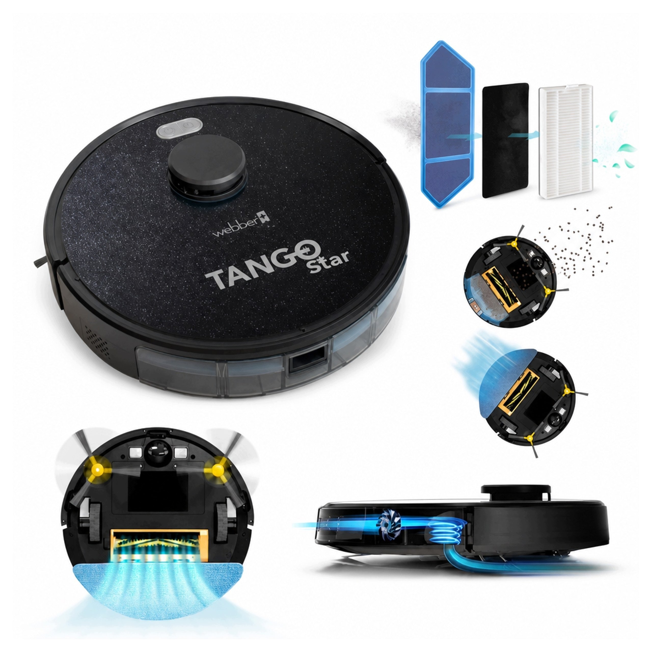 JoVibe Tango Star Cleaning Robot With Ultrascan Laser 360° And Power 2700 Pa