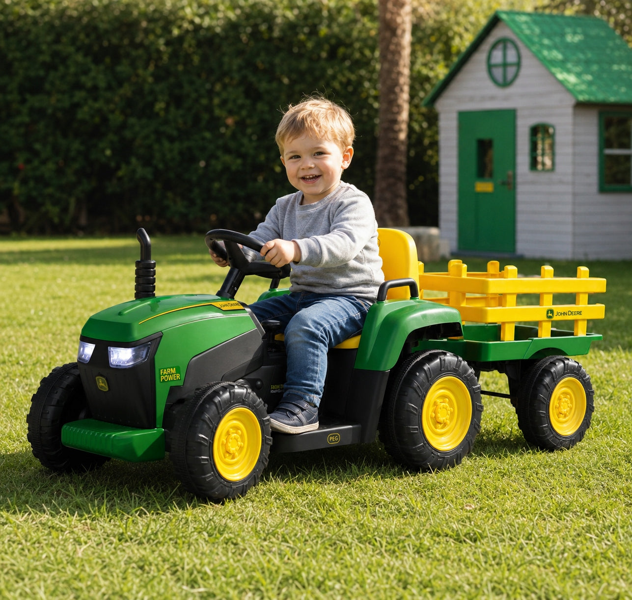 John Deere Farm Power 12V Peg Perego LiFePO4 Battery Tractor Packaging status original