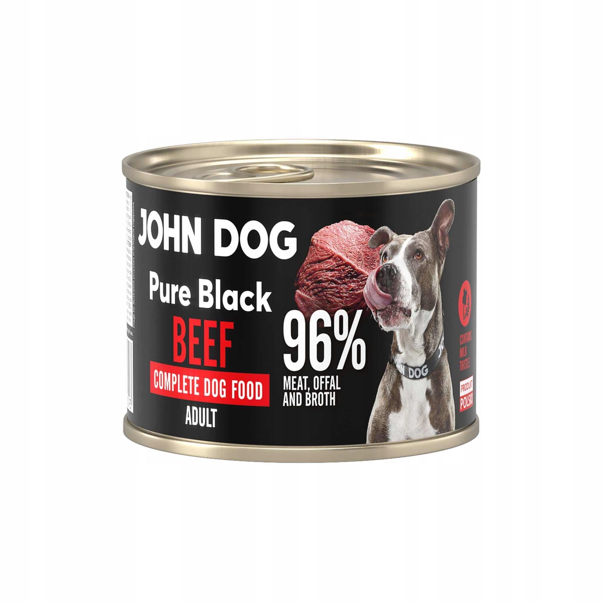 John Dog Pure Black Wet Dog Food Beef 200 g