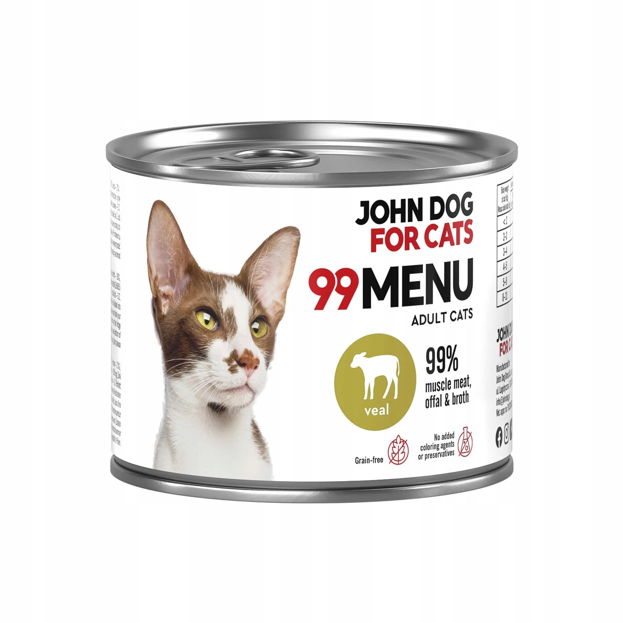 John Dog for Cats - 99 Menu - Veal - 200g