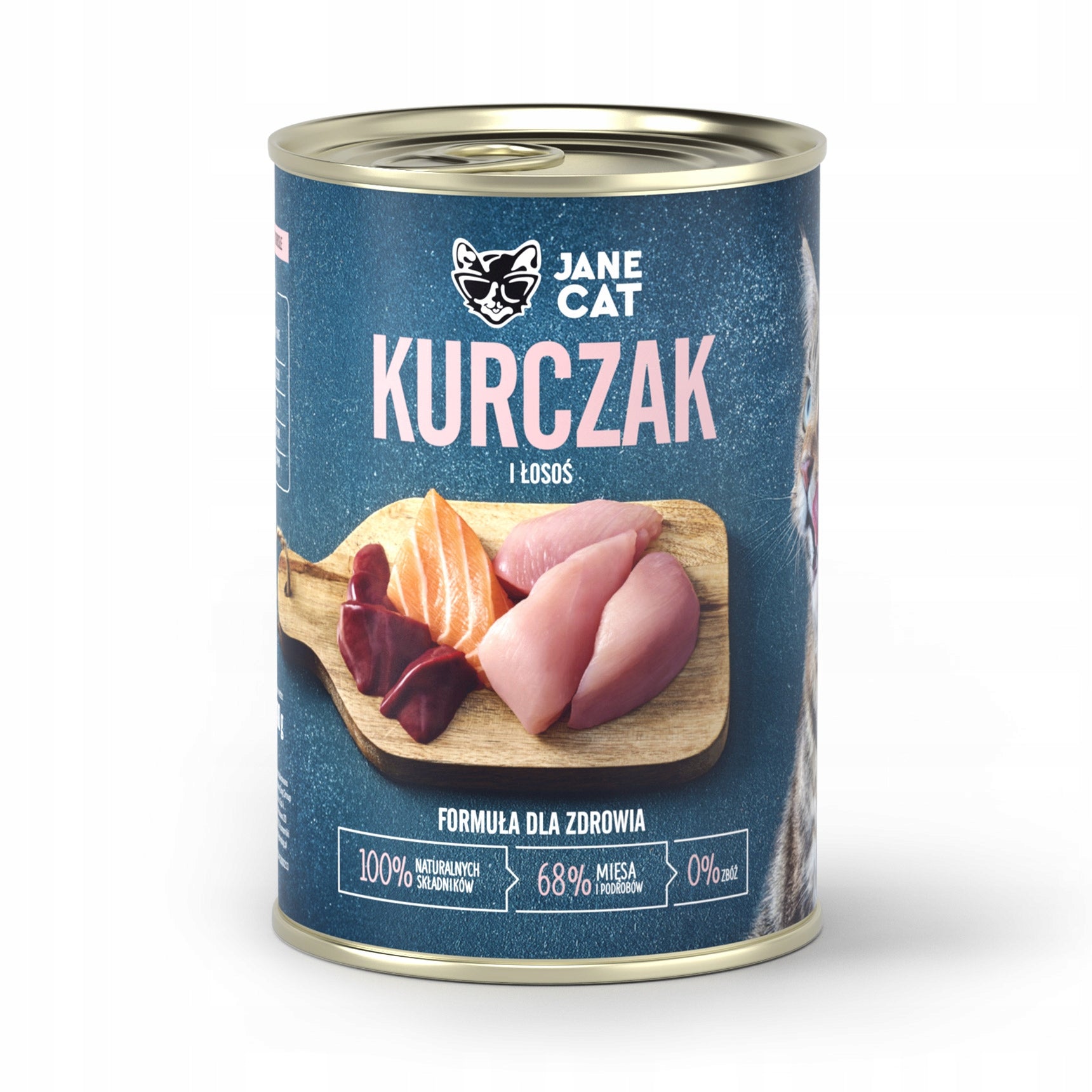 John Dog - wet cat food chicken with salmon, can 1x400g