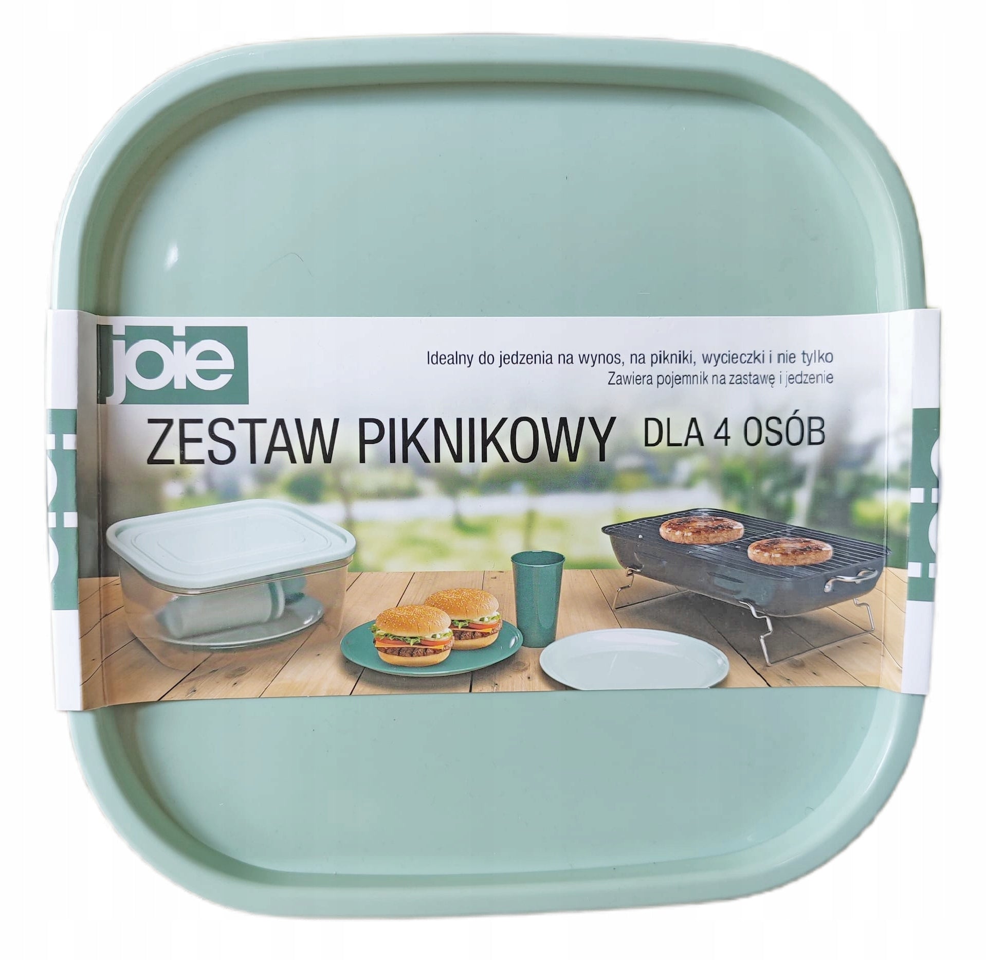 Joie Picnic Set with Storage Container 13el. Green Color blue