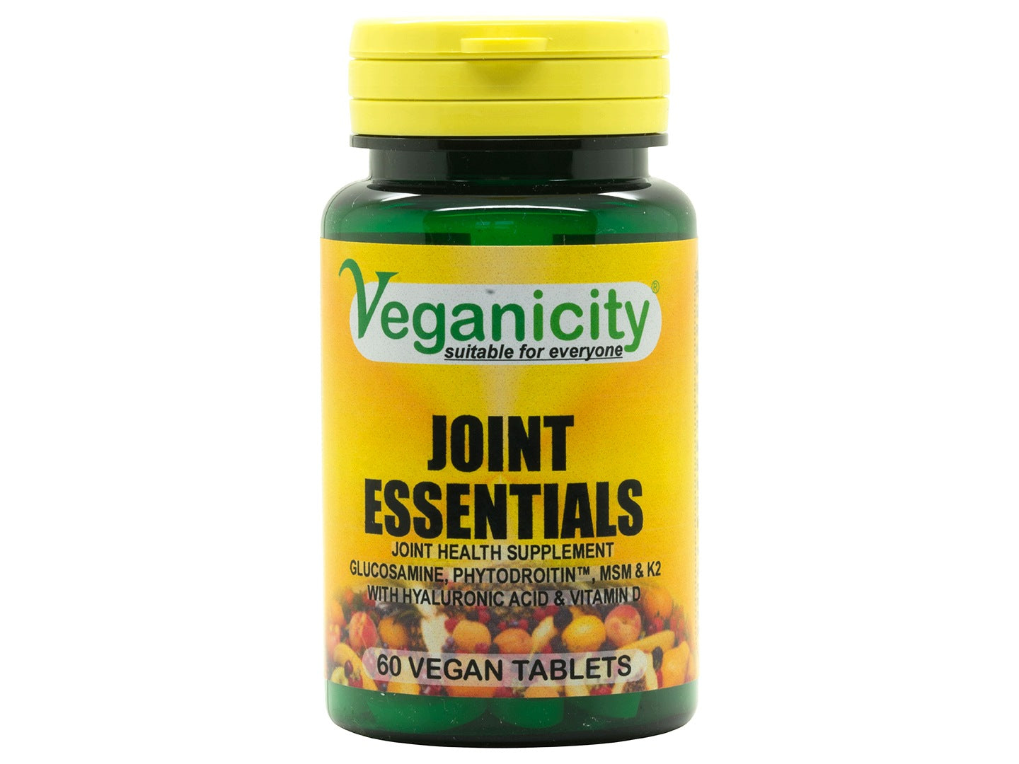 Joint Essentials Complex Joints MSM Glucosamine Wit D K C 60tab Veganicity