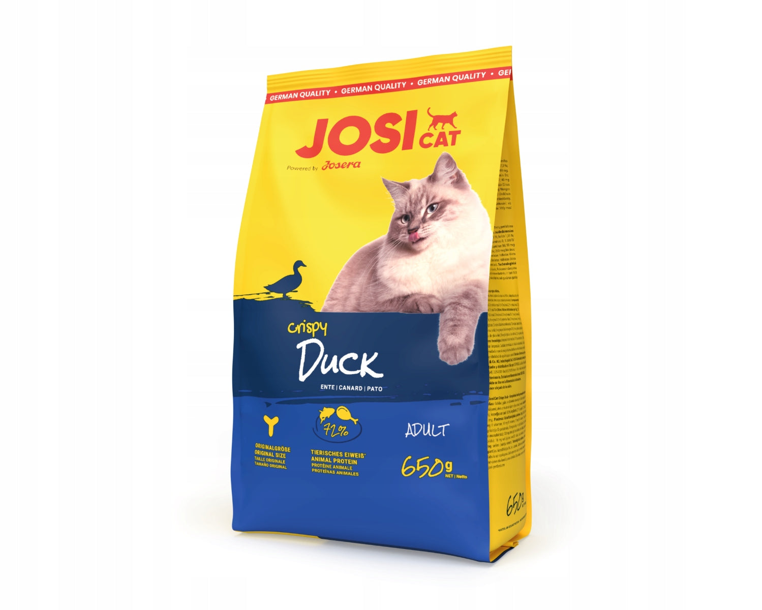 Josera JosiCat Crispy Duck 650g dry food for adult cats