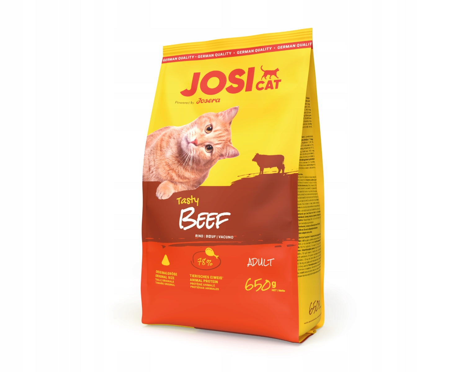 Josera JosiCat Tasty Beef 650g dry food for adult cats